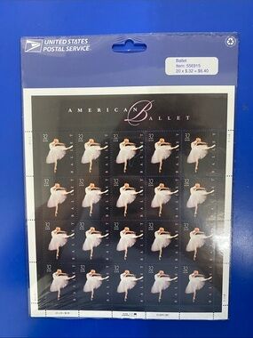 Ballet USPS 32 Cents Postage Stamps 1997 Sealed Vintage